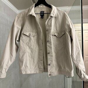 Lightweight GAP Jean Jacket, Vintage, Pale Khaki, Size L